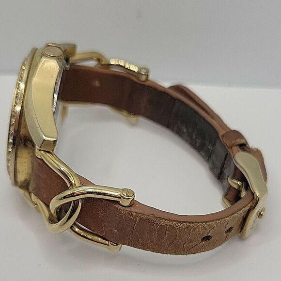 Fossil Riley ES3723 Women's Brown Leather Analog Silver Dial Quartz Watch DE19 - Picture 8 of 10